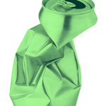 Wasteflex aluminium can recycling and container recovery artwork representing sustainable recycling and circular economy waste solutions.